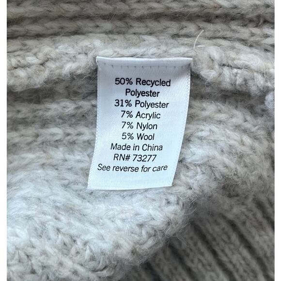 NWT Nine West Cowl Neck Gray Chunky Sweater-Size Large - Picture 7 of 7